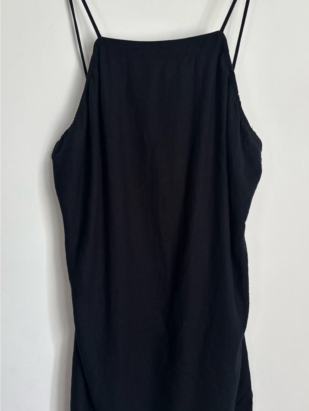 Abercrombie & Fitch Black Square Neck Strappy Mini Slip Dress - Size L